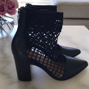 SCHUTZ fishnet bootie